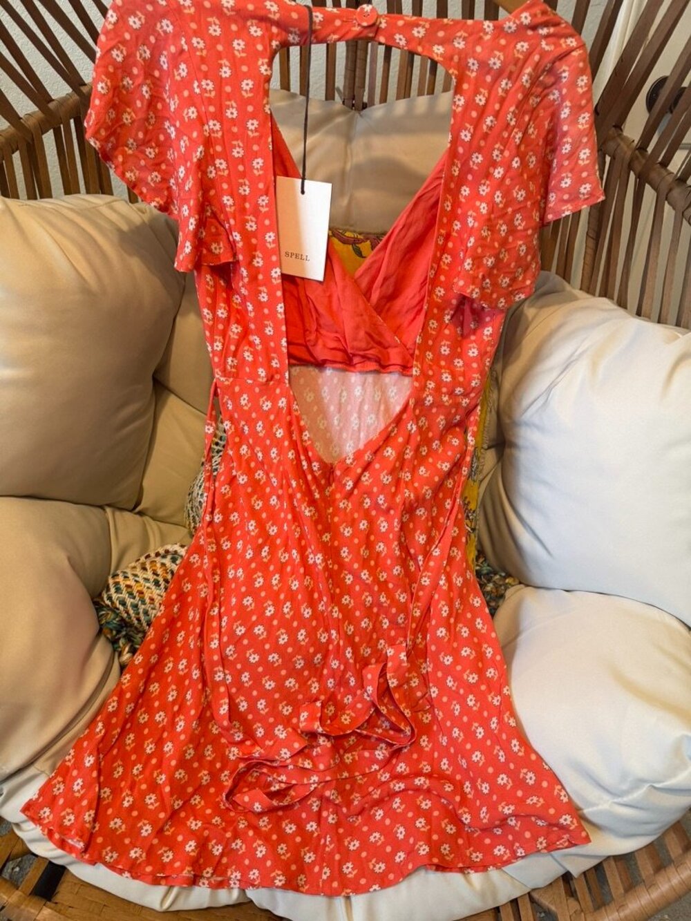 ✨ Spell & The Gypsy Yellow Rose Bias Mini Dress – Desert Rose ✨ Medium | NWT - Picture 3 of 16